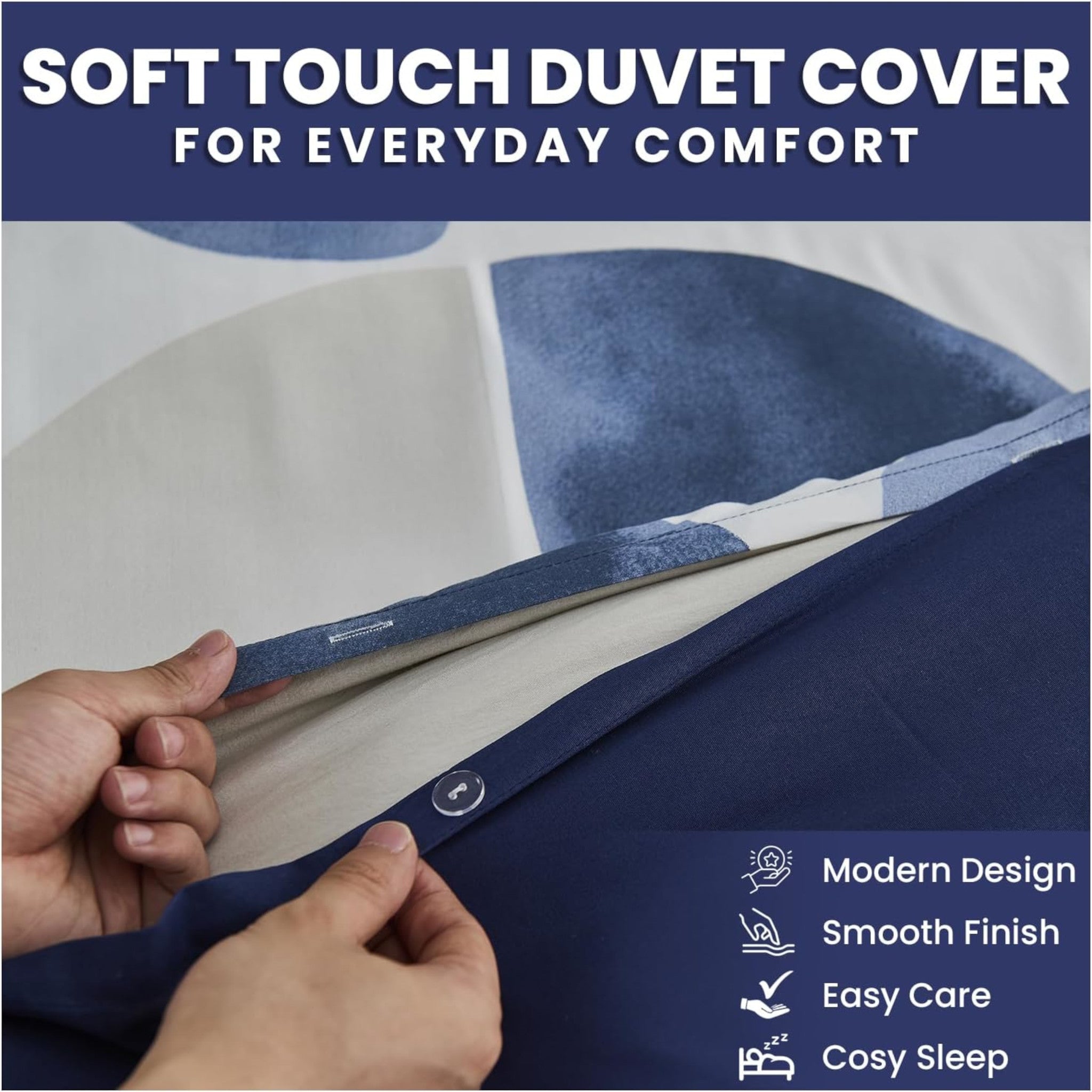 Nest & Rest Microfibre Duvet Set Rae Blue/Multi Double