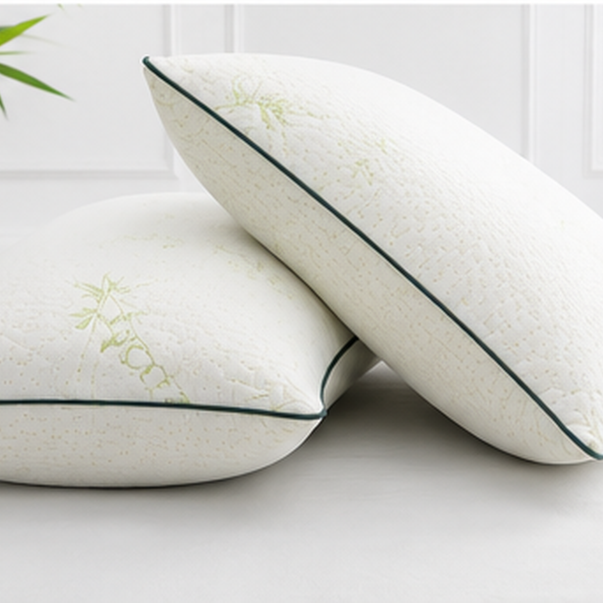 Bamboo Memory Foam Pillow Pair – 45 x 70cm 2 Pack