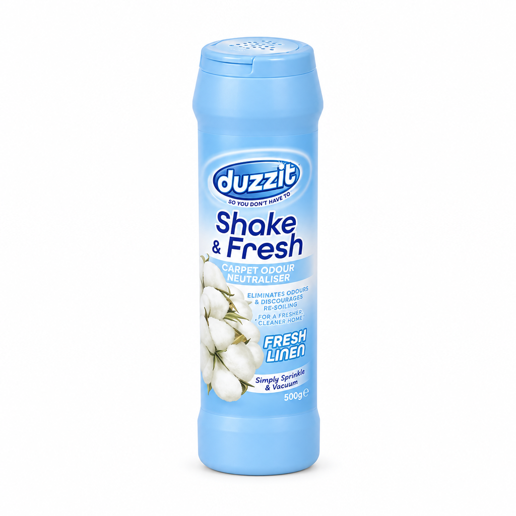 Duzzit Shake & Fresh Carpet Odour Neutraliser Fresh Linen 500g