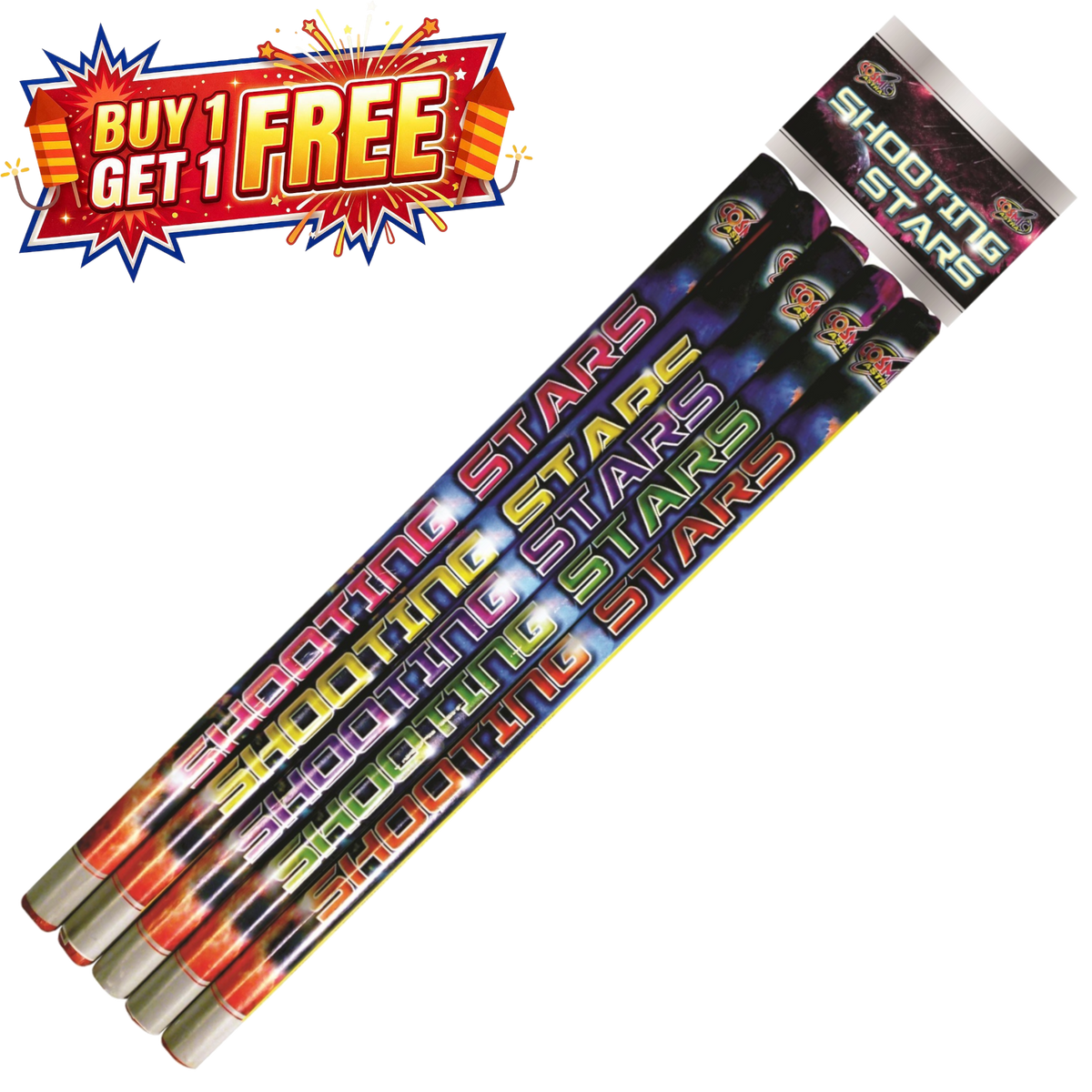 Shooting Stars 10 Shot | 5 Piece Roman Candles