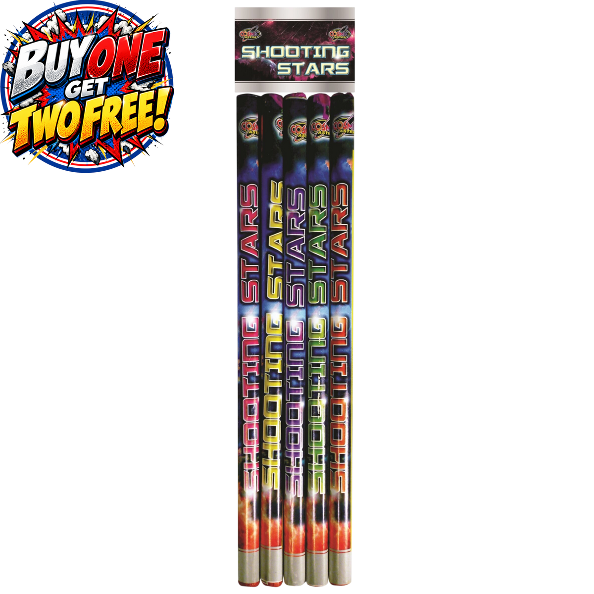 Shooting Stars 10 Shot | 5 Piece Roman Candles
