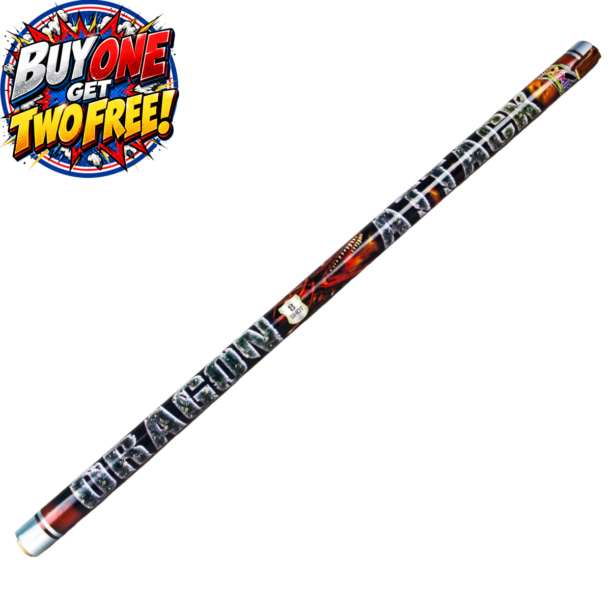 Dragon Attack 8 Shot Single Roman Candle