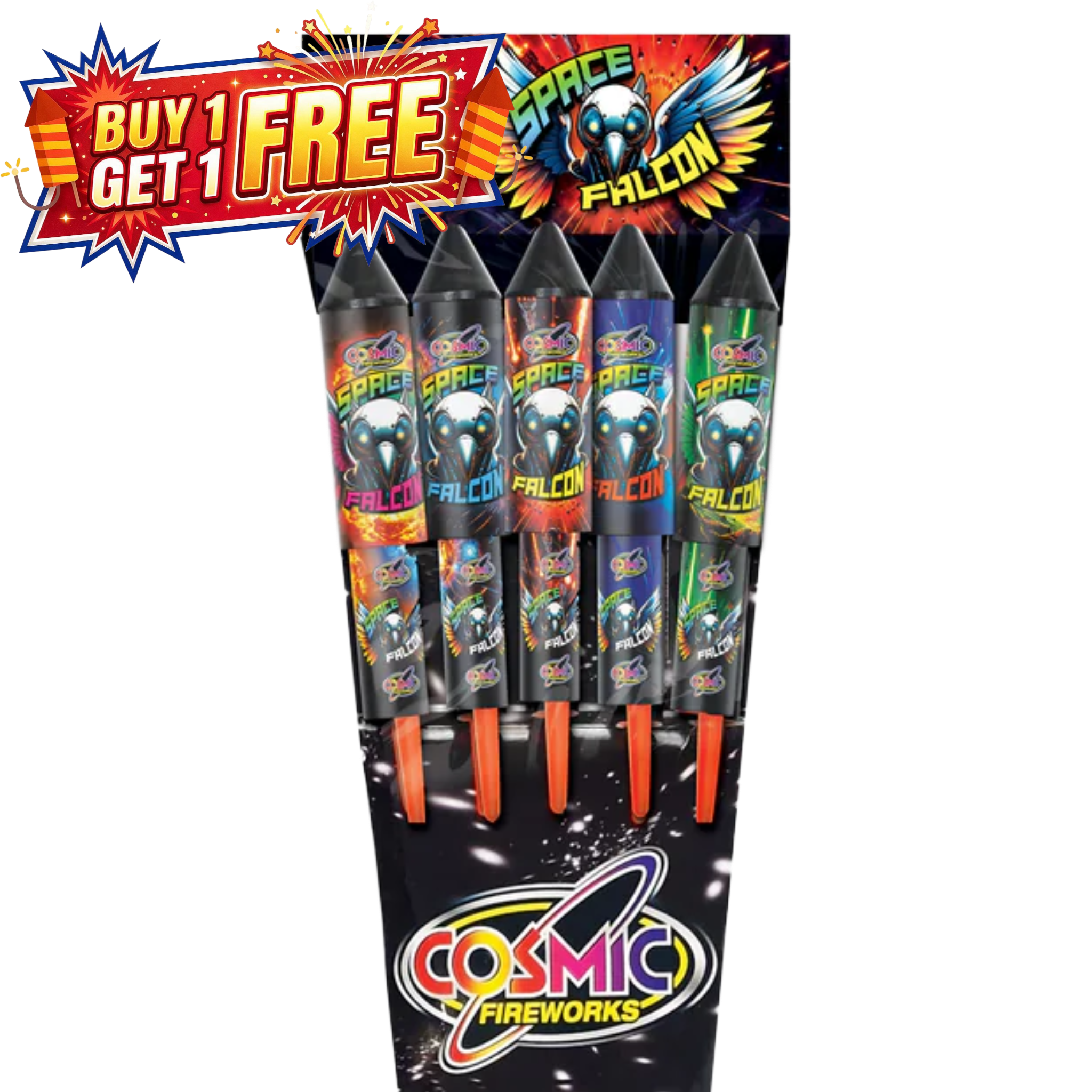 Space Falcon Rockets 1.3G | 5 Pack