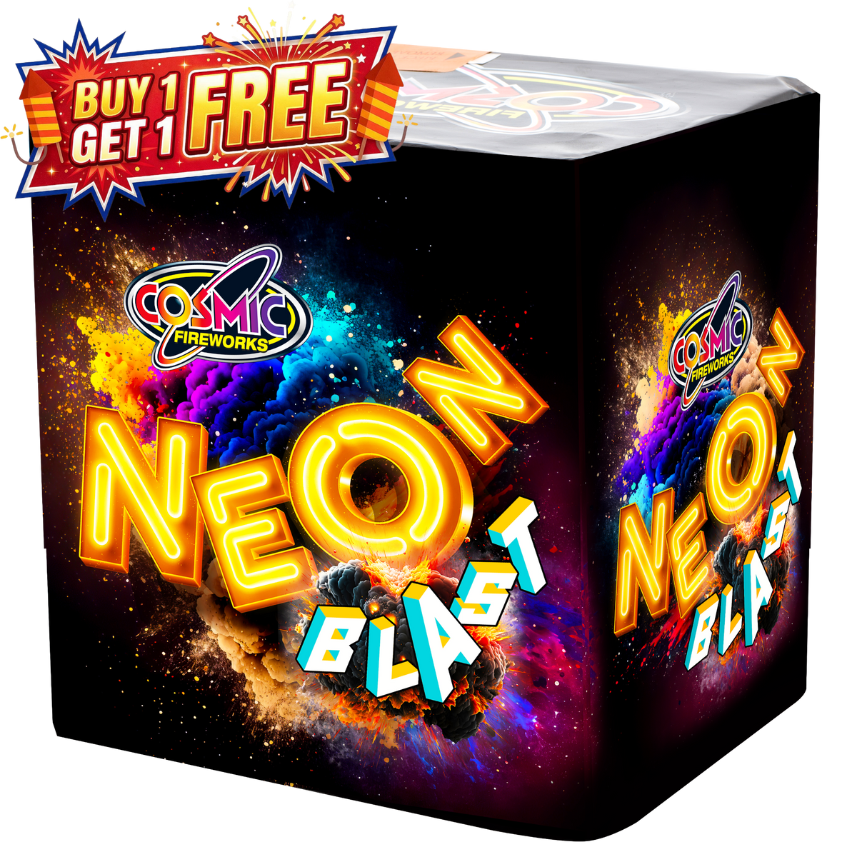 Neon Blast 20 Shot Cake