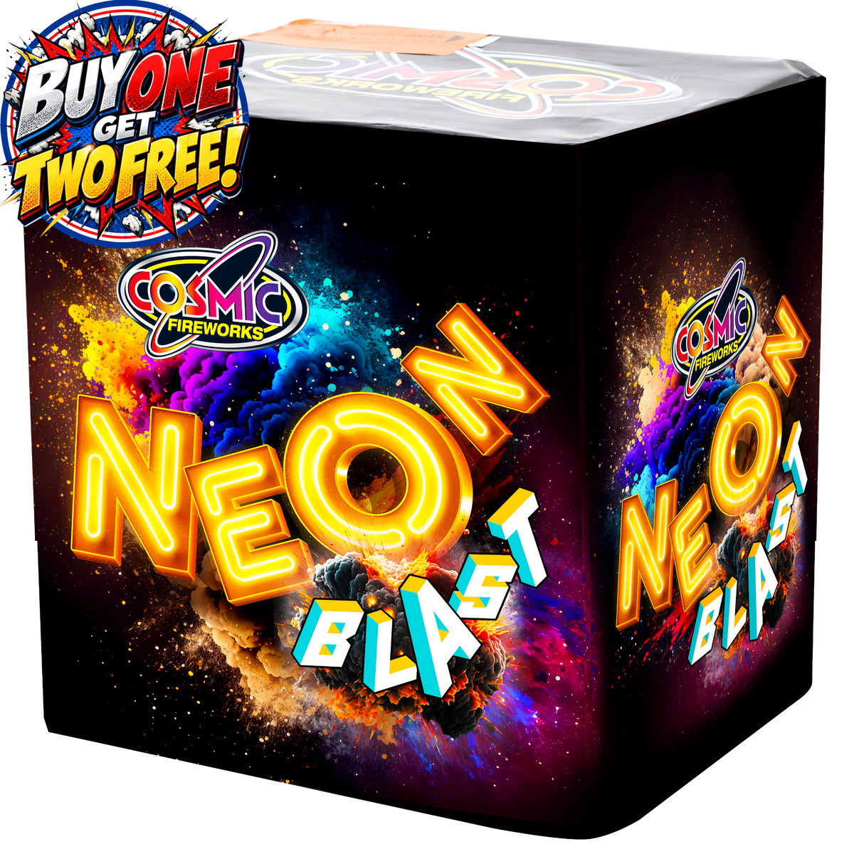 Neon Blast 20 Shot Cake