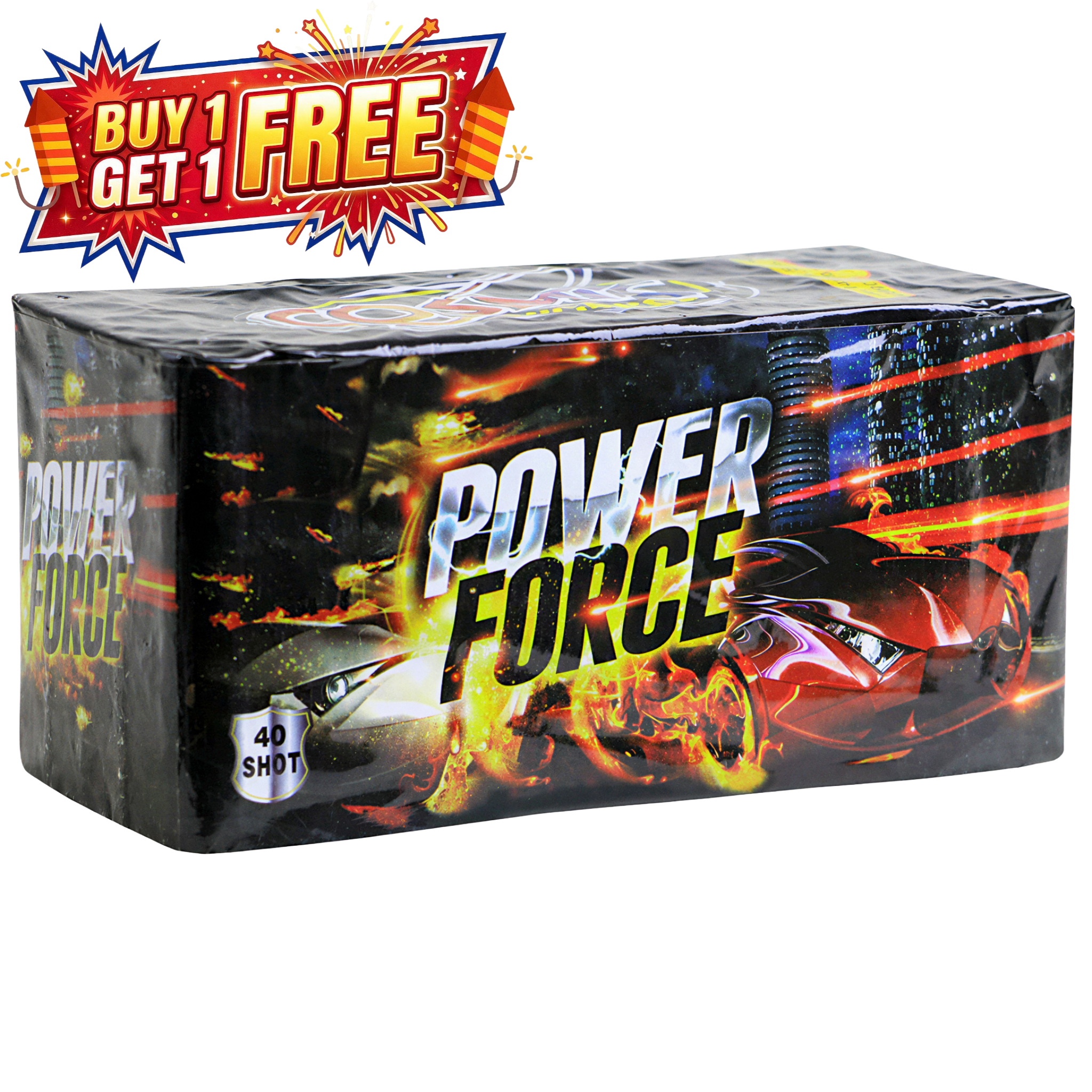 Power Force 40 Shot Cake