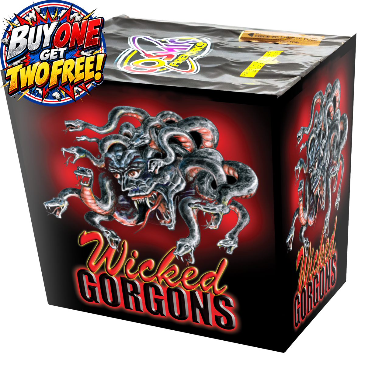 Wicked Gorgons 28 Shot Cake