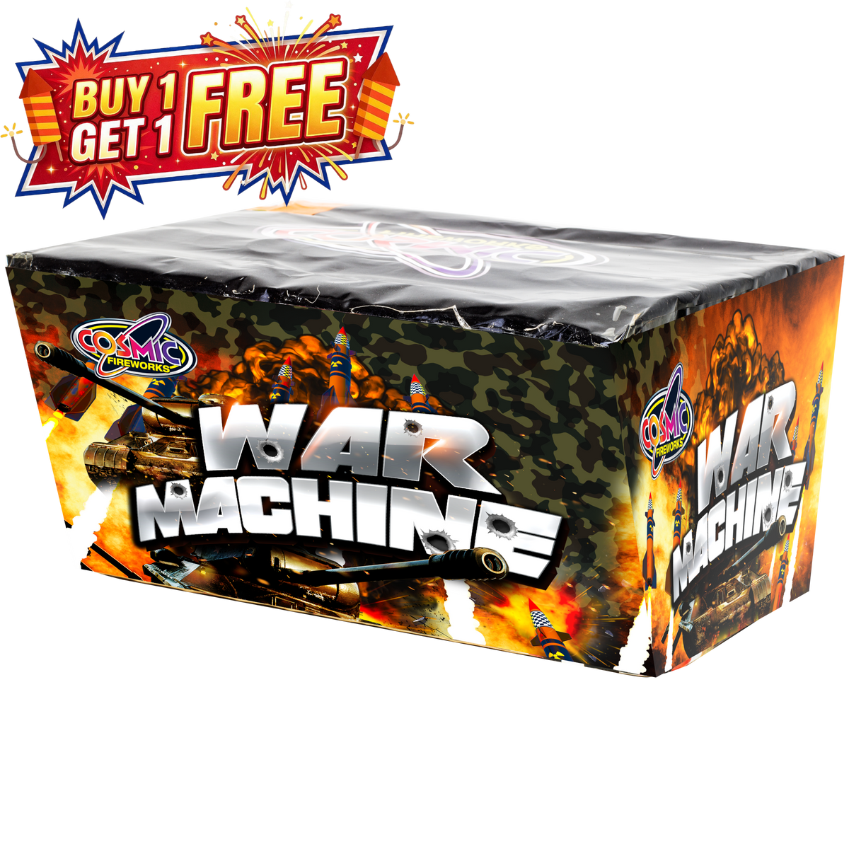 War Machine 55 Shot Cake