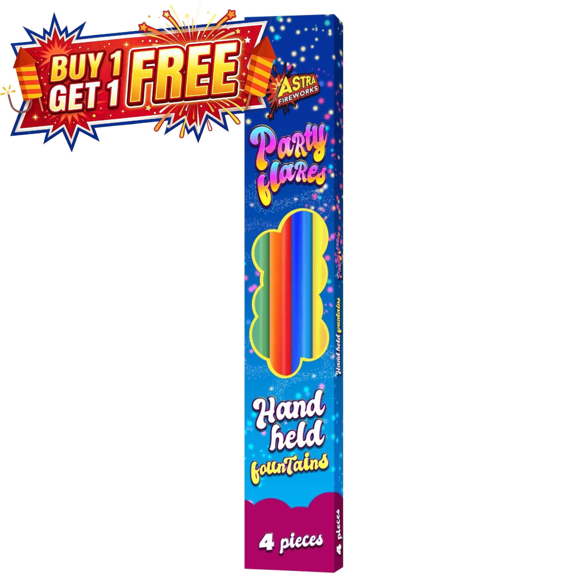 Party Flares Handheld Fountain | 4 Pack