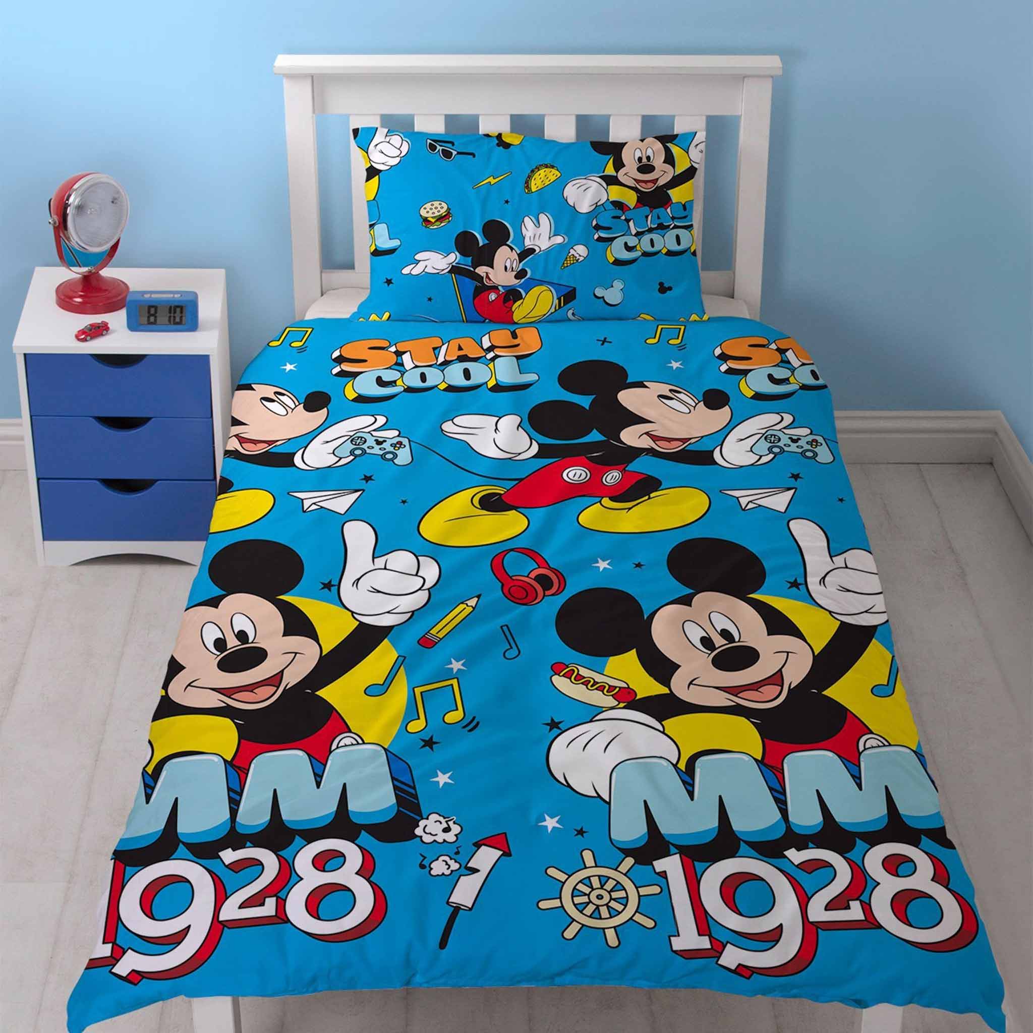 Mickey Mouse Cool Single Duvet &amp; Pillowcase Set