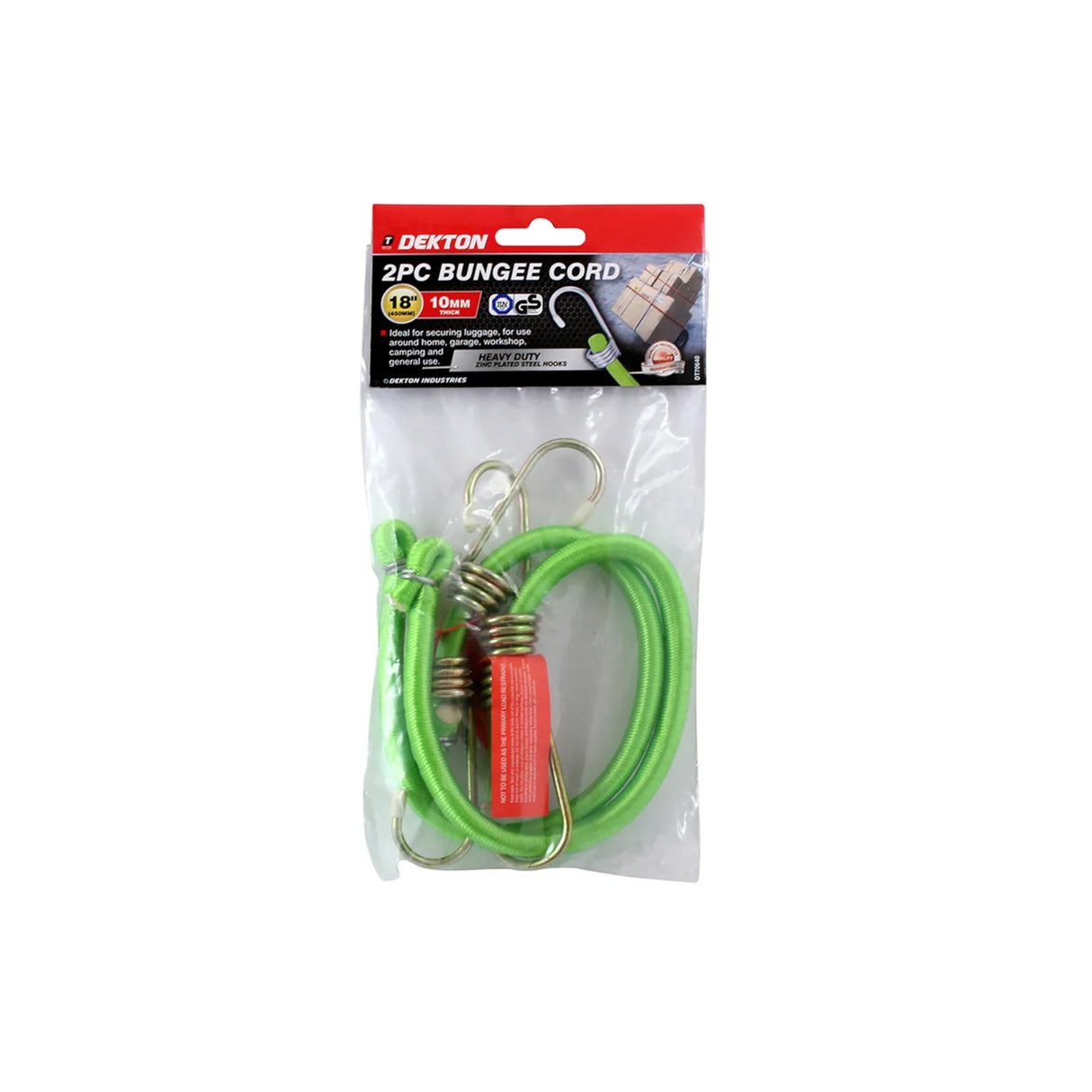 2Pc 18" X 10mm Heavy Duty Bungee Cord