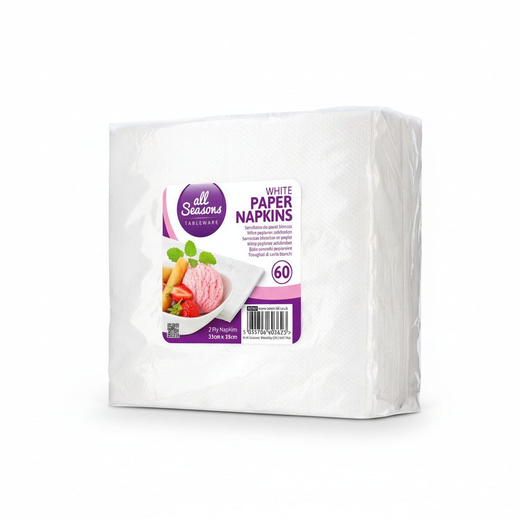 All Seasons Tissue Napkins 33x33cm 2 Ply 60 Pack