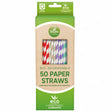 All Seasons Striped Paper Straws (Biodegradable) 50 Pack