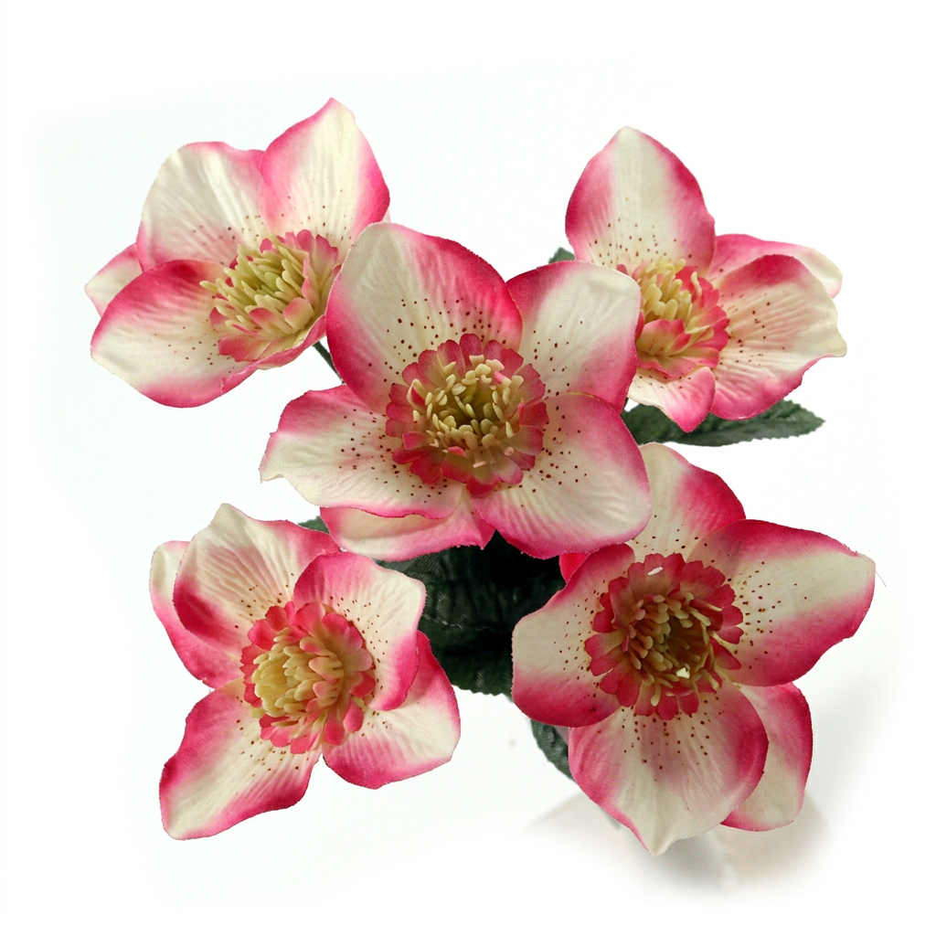 Pink artificial lotus flower bush