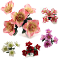 Artificial Lotus Flower Bush with 5 Blooms – Assorted Colours