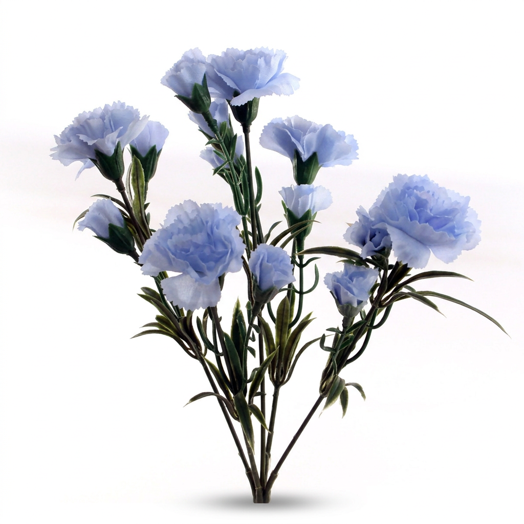 Light blue carnation bush