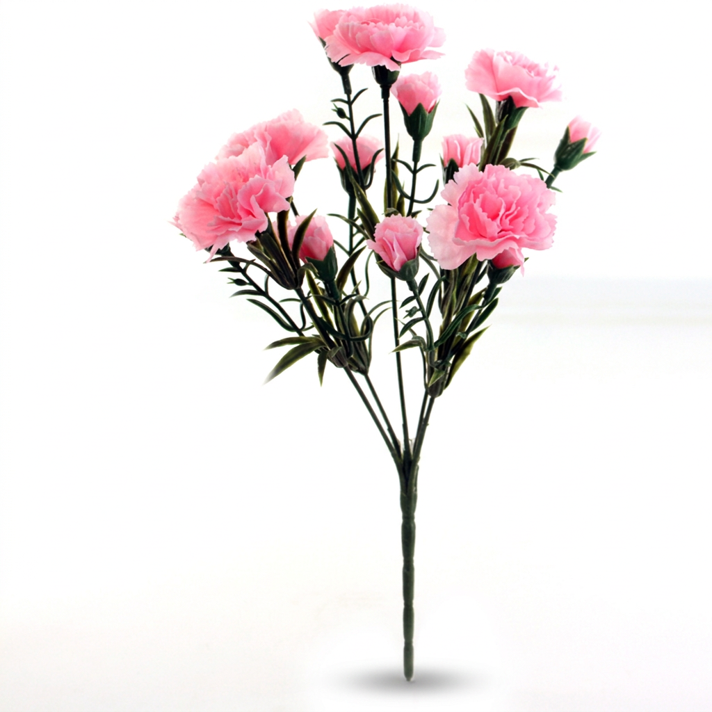 Pink carnation bush