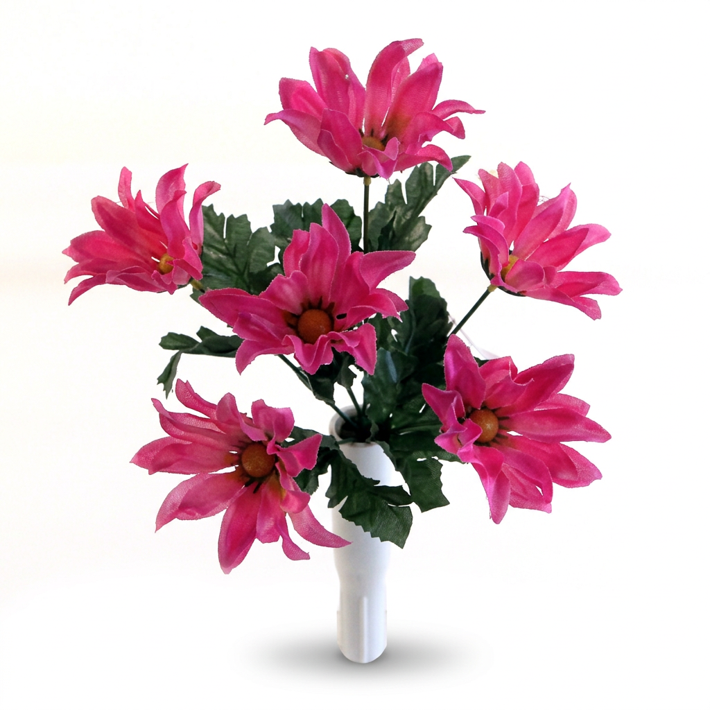 Hot pink artificial daisy bush