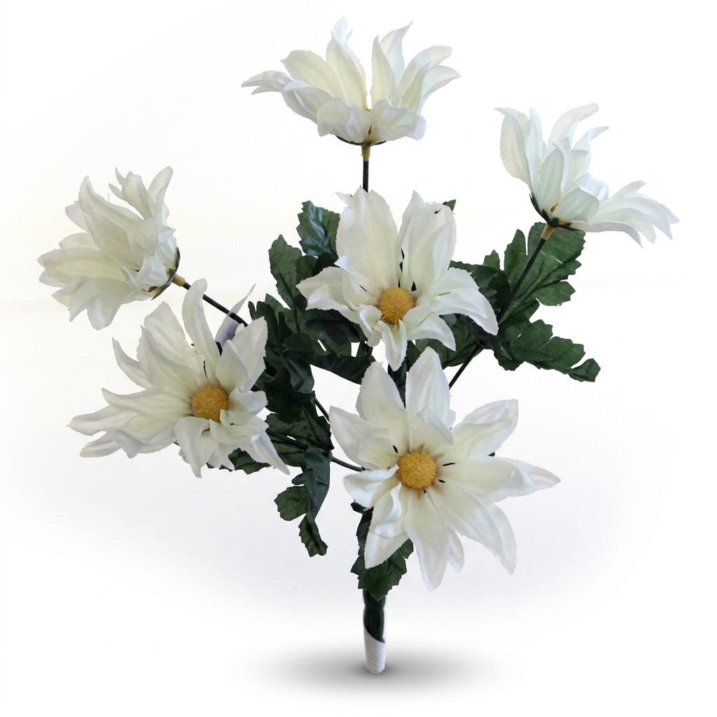 White artificial daisy bush