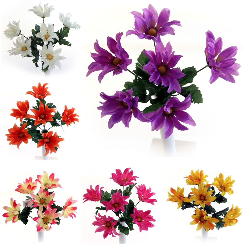 Artificial Daisy Bush in Assorted Colours