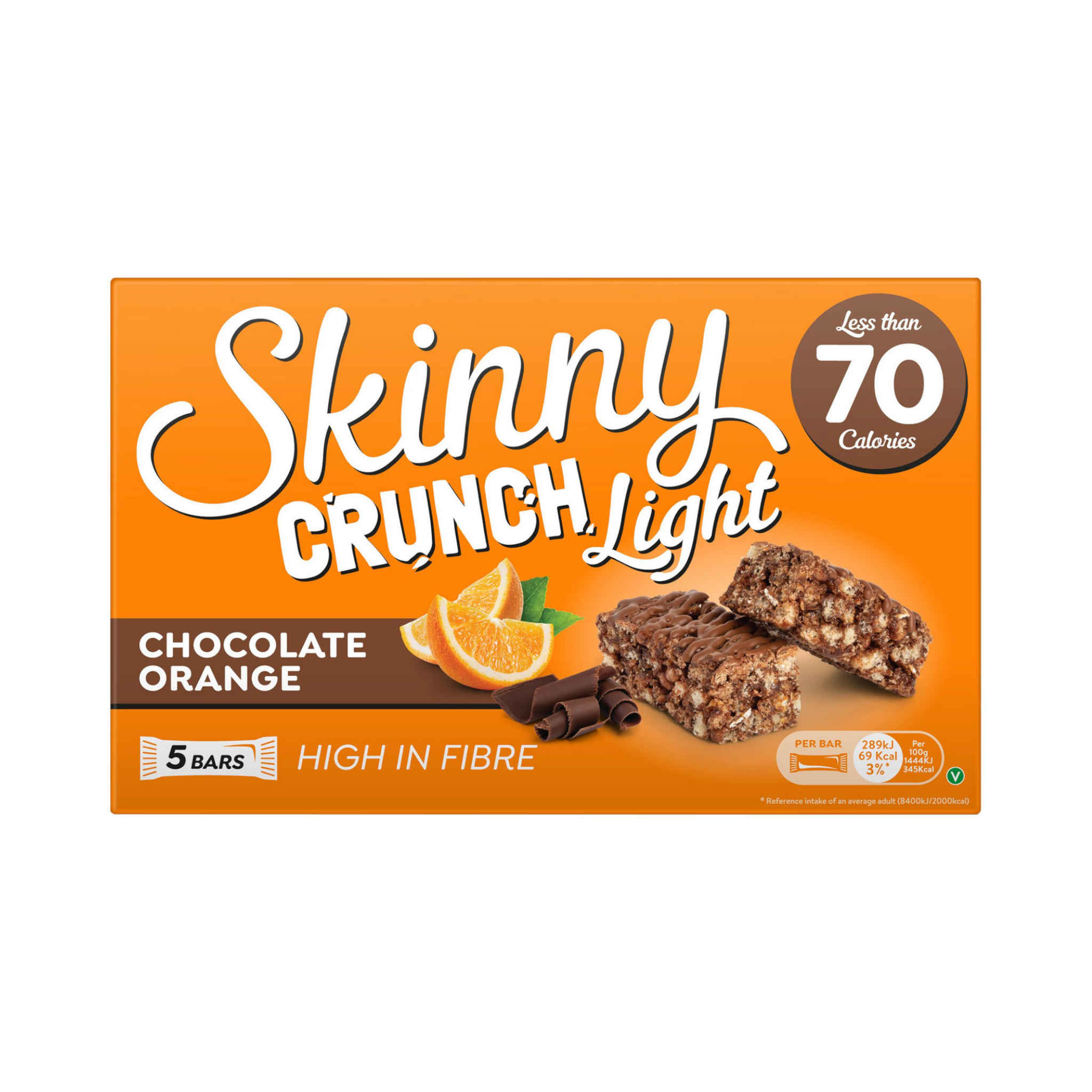 Skinny Crunch Chocolate Orange Snack Bars | 5 Pack