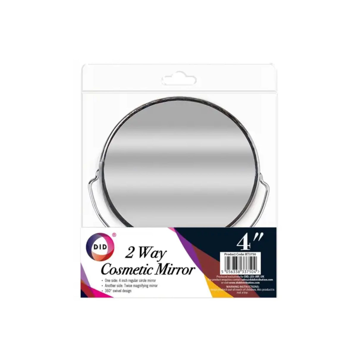 2-Way Cosmetic Mirror - 4" Compact & Portable for Precision Grooming