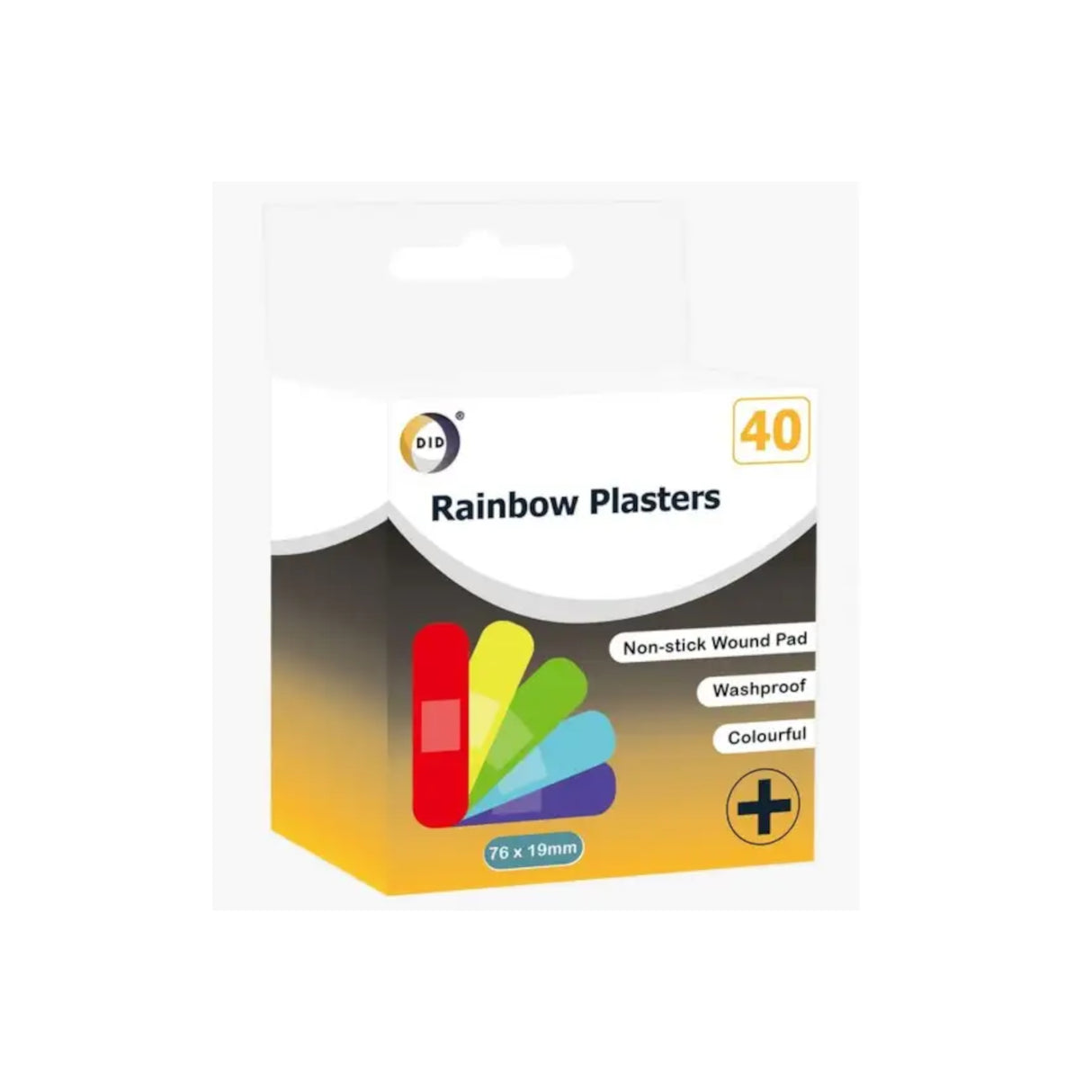 Rainbow Plasters - 40 Pack, Fun & Colorful for All Ages