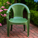 Simpa Solana Plastic Garden Chair Green