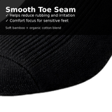 EasyTop Men’s Bamboo & Organic Cotton Diabetic Socks – Black (3 Pack, UK 7–11)