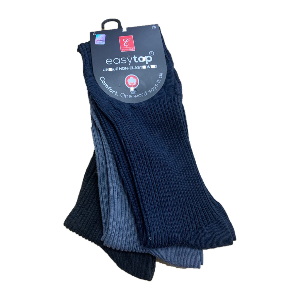 Easytop Cotton Diabetic Socks B/N/G UK7-11 3 Pairs