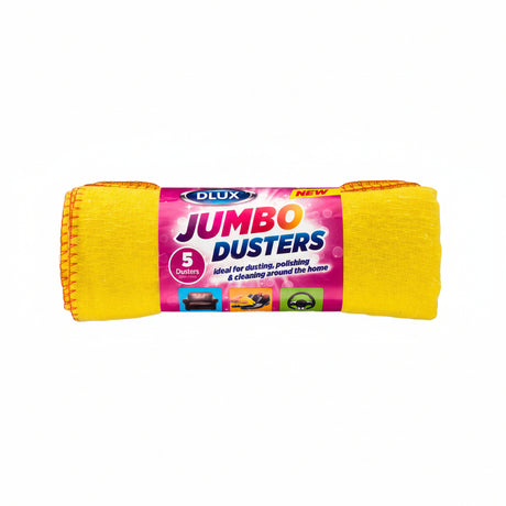 Dlux 5pk Jumbo Yellow Dusters