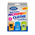 Dlux Multi Purpose Microfibre Cloths 3 Pack