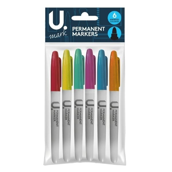 Permanent Markers 6 Pack