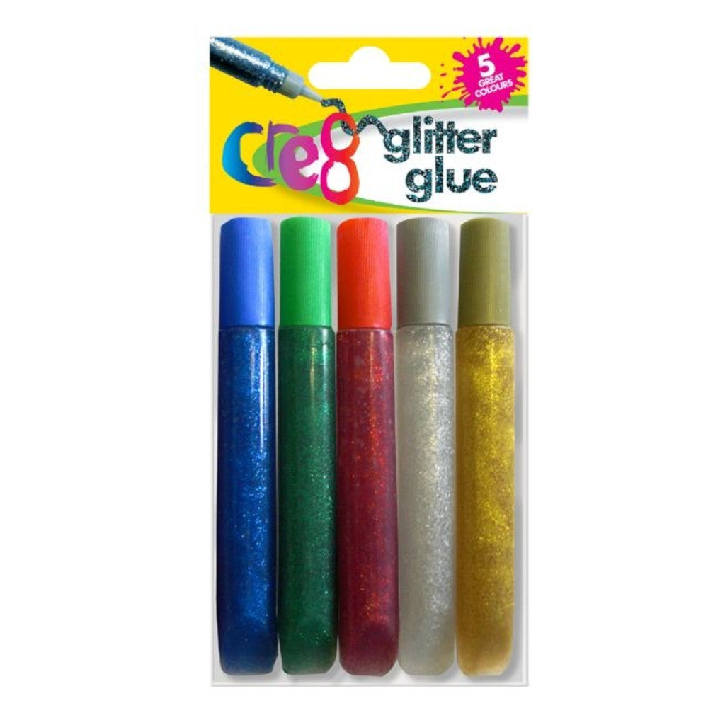 Cre8 Assorted Glitter Glue | 5 Pack