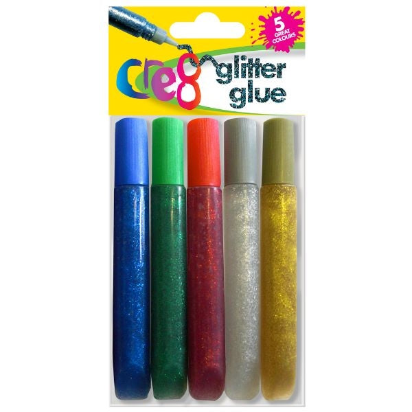 Assorted Glitter Glue 5 Pack