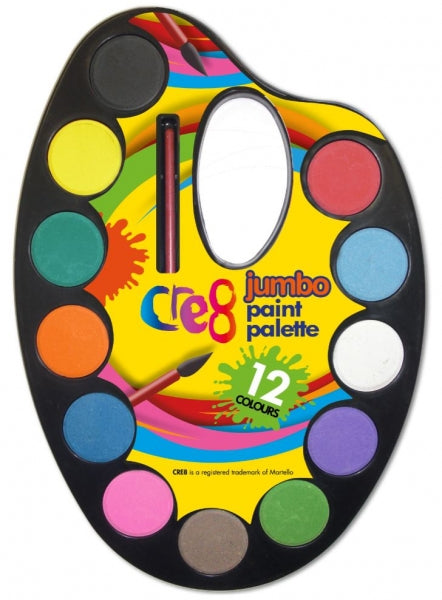 Jumbo Paint Palette 12 Colours