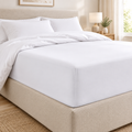 Double Extra Deep Microfibre Fitted Sheet White 137x190+32cm