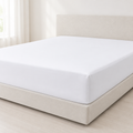 King Size Extra Deep Microfibre Fitted Sheet White 150 x 200cm +32cm