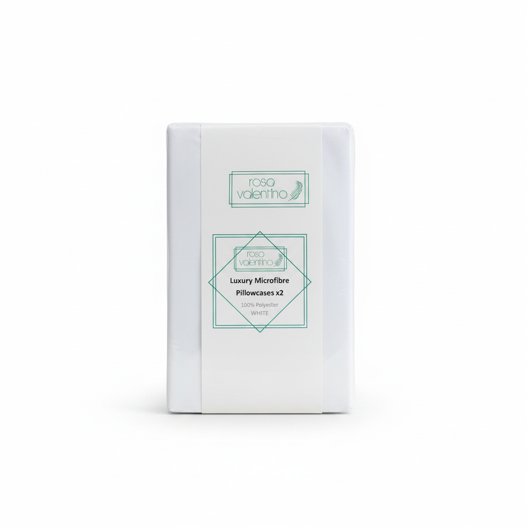 Luxury White Microfibre Pillowcases 2 Pack