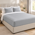 Double Extra Deep Microfibre Fitted Sheet Silver 137x190+32cm
