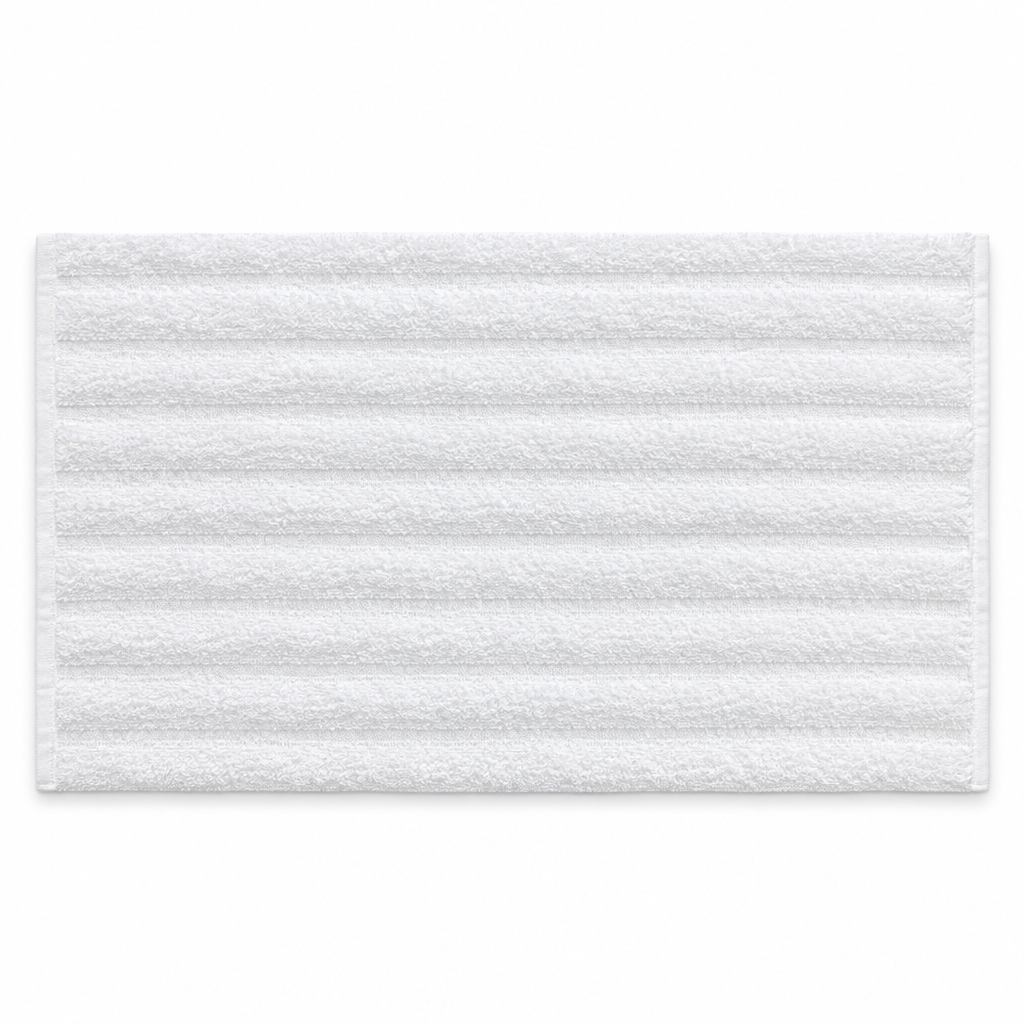 Ribbed Hand Towel White 45x85cm