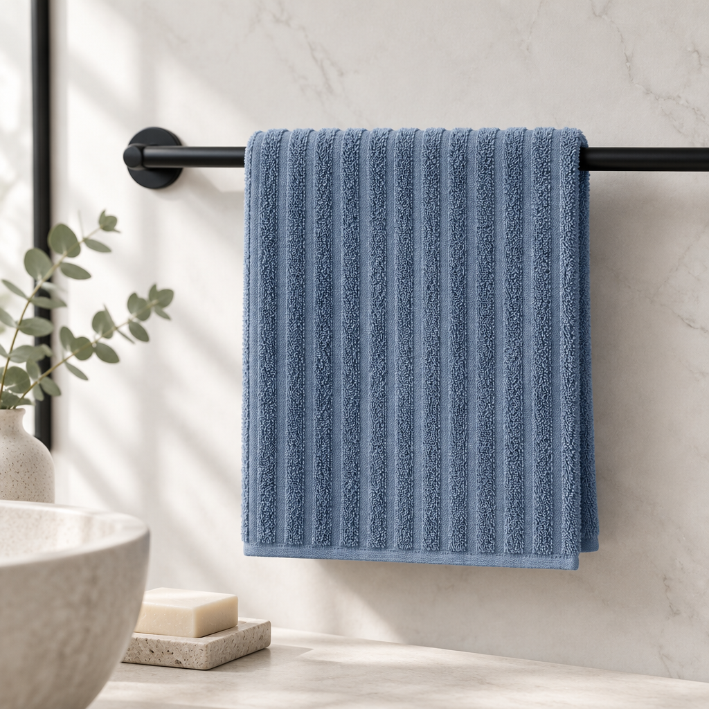 Ribbed Hand Towel Maison Blue 45x85cm