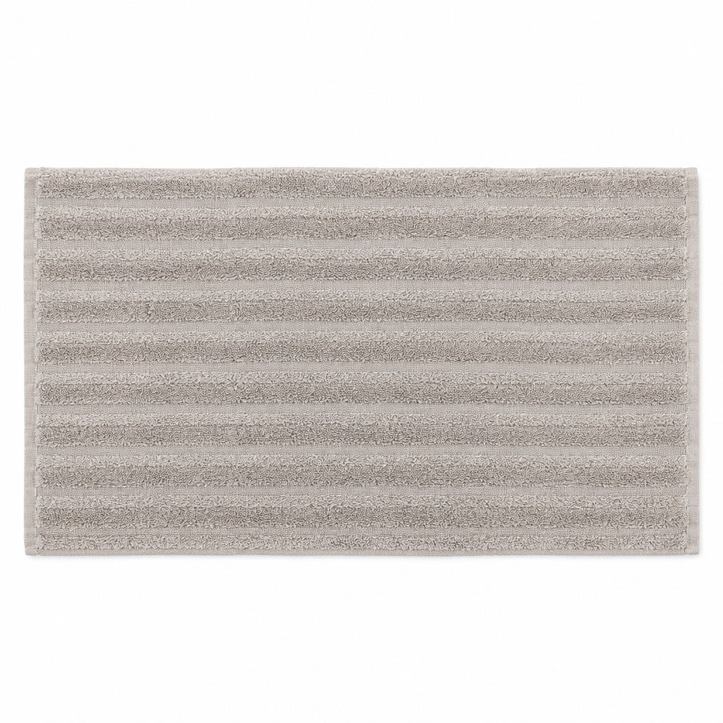 Ribbed Hand Towel Taupe 45x85cm