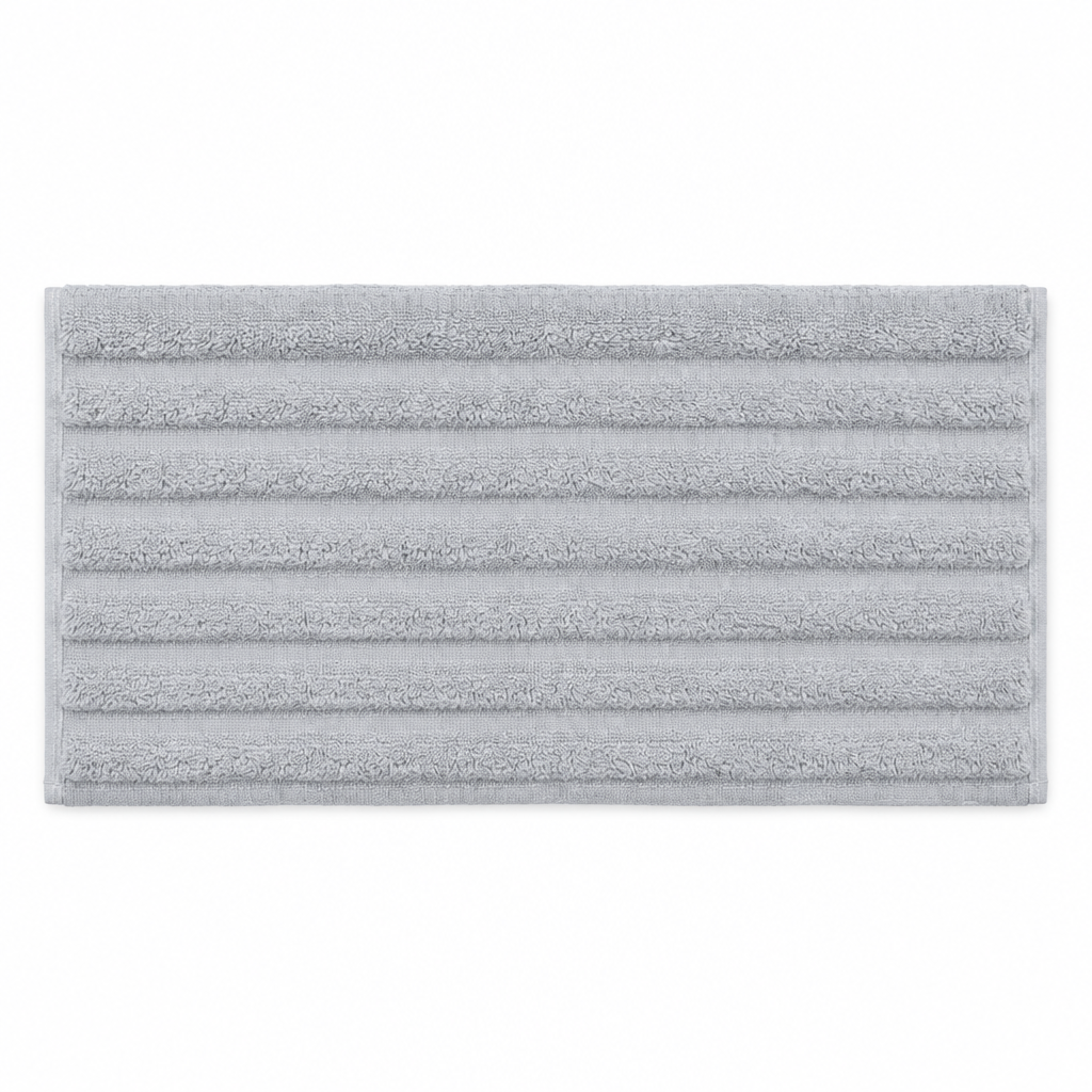 Ribbed Hand Towel Light Grey 45x85cm
