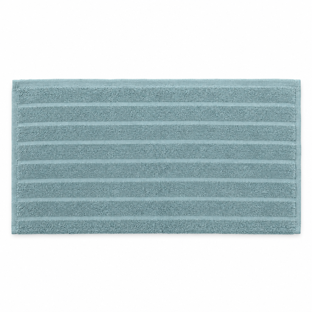 Ribbed Hand Towel Soft Teal 45x85cm