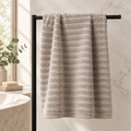 Ribbed Bath Sheet Taupe
