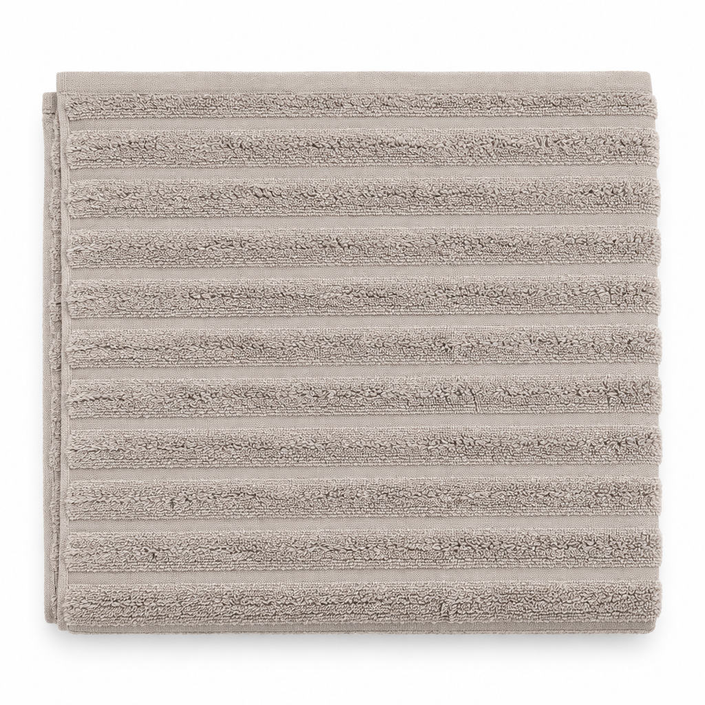 Ribbed Bath Sheet Taupe