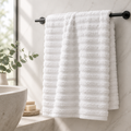 Ribbed Bath Sheet White