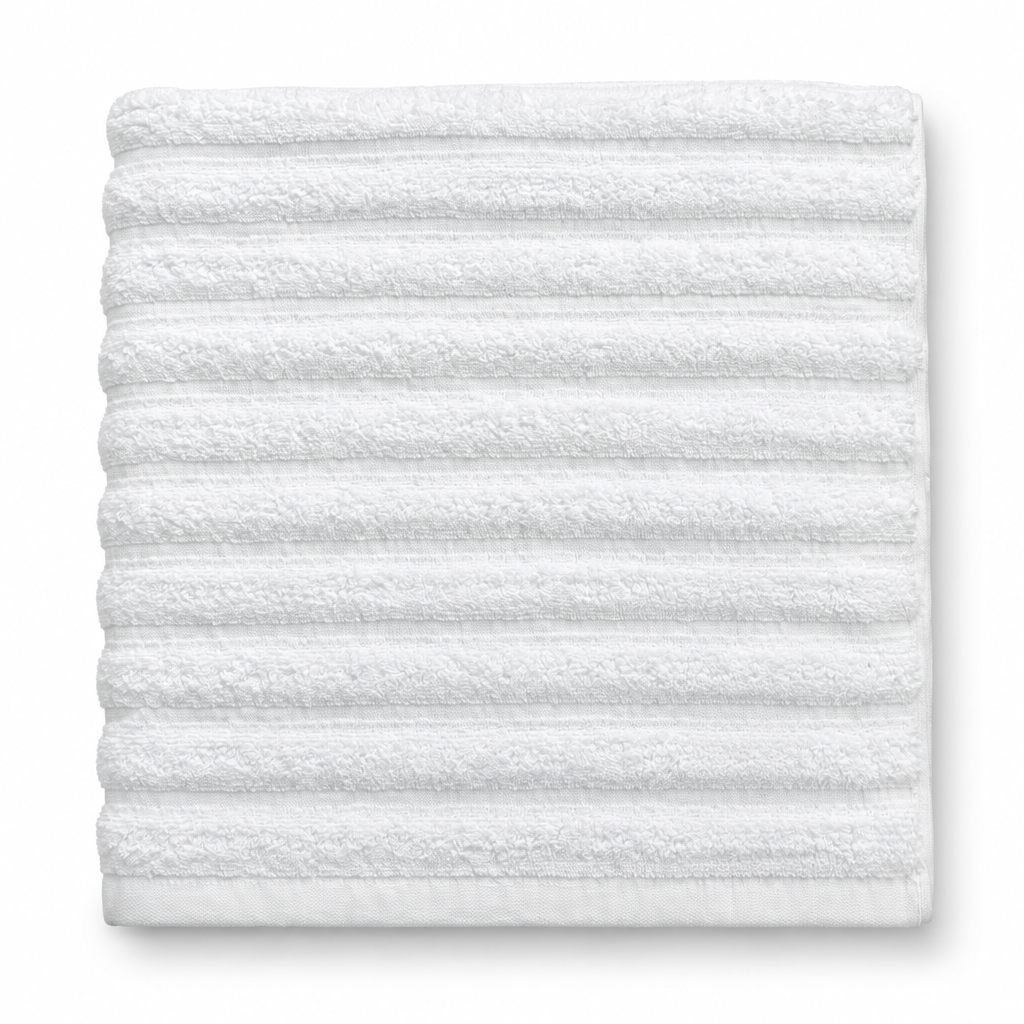 Ribbed Bath Sheet White