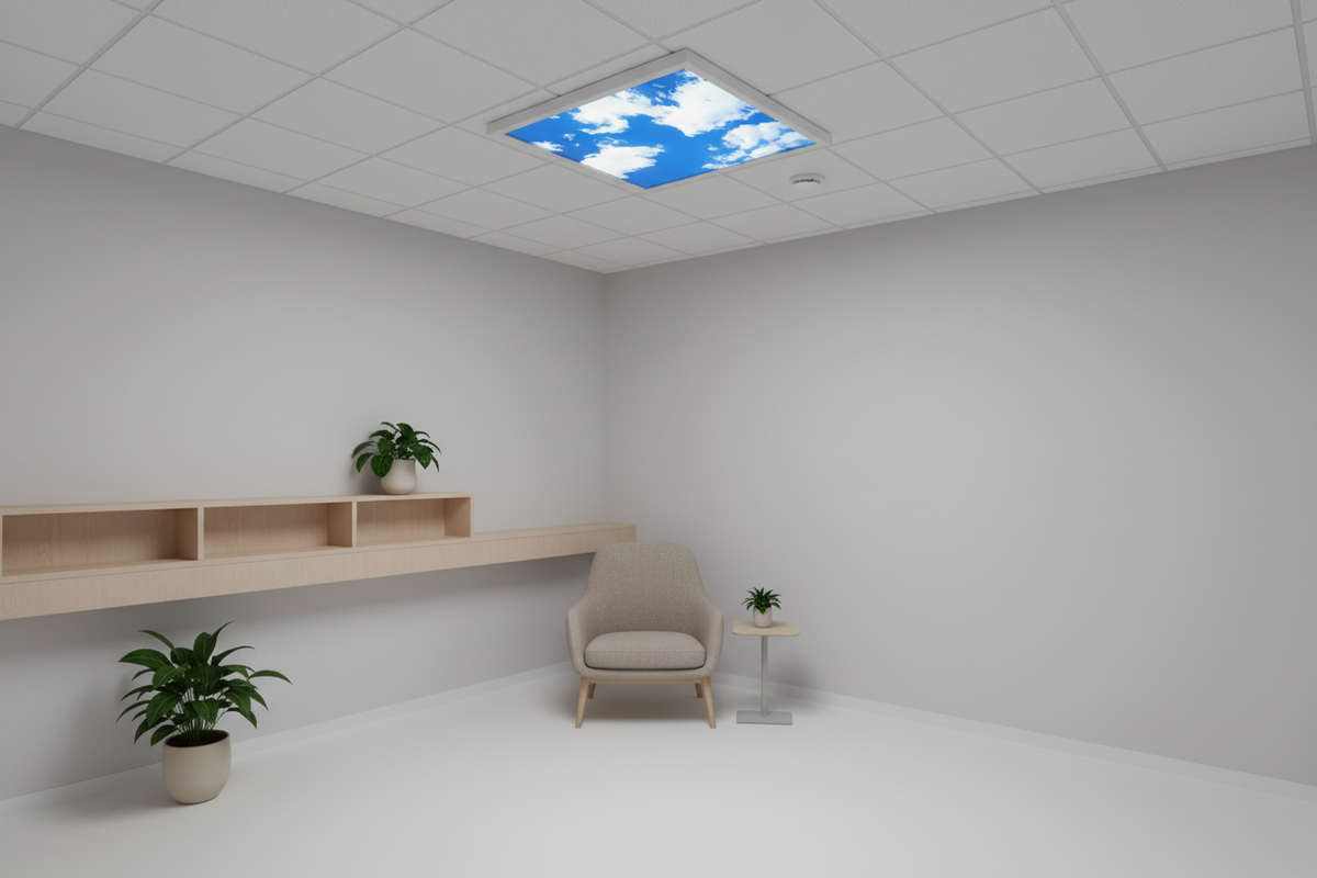 40W LED Sky Panel Light 600x600 Backlit Cloud Ceiling Panel 4000K 4000lm